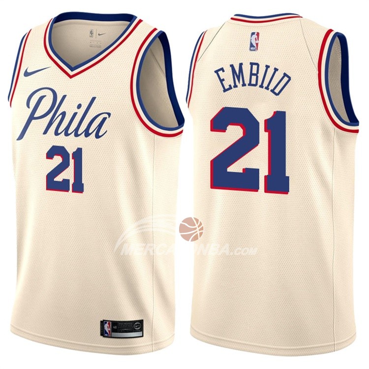 Maglia NBA Joel Embiid Philadelphia 76ers Citta Crema